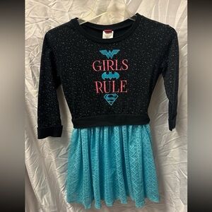 DC Comics Black Dress with Blue and Pink Accents